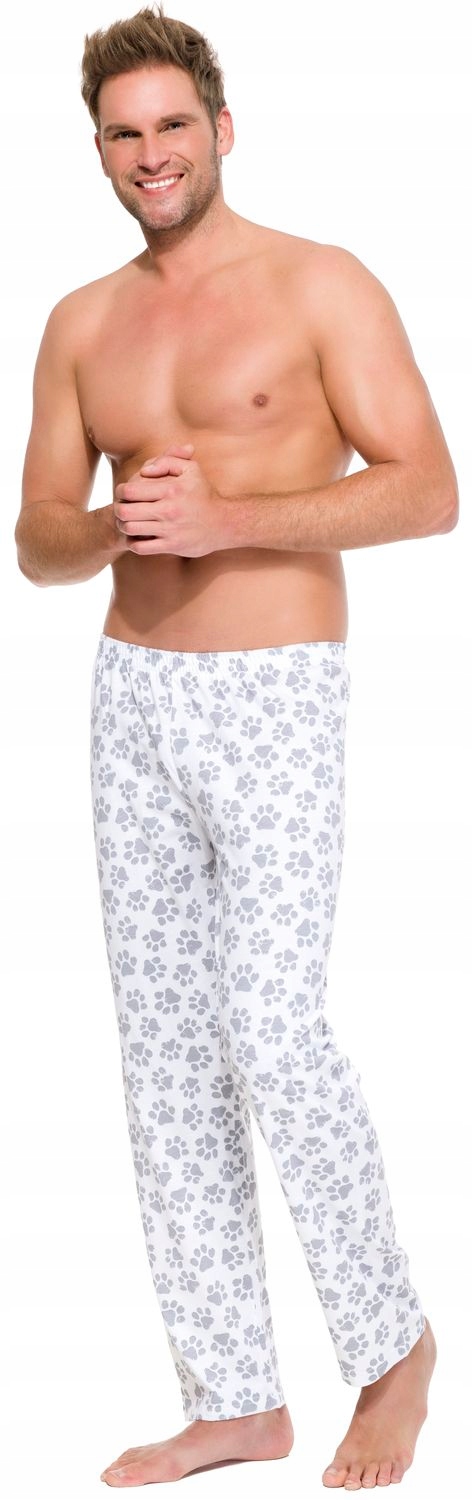 PIŻAMA BAWEŁNIANE DŁUGIE SPODNIE DO SPANIA XL Rozmiar XL