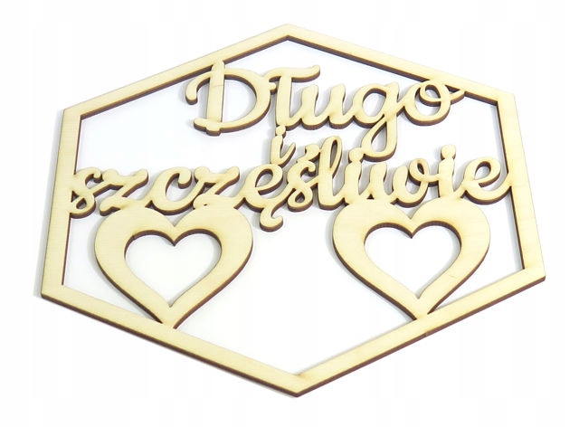 

Zawieszka Decoupage Długo i szczęśliwie 20cm RT7