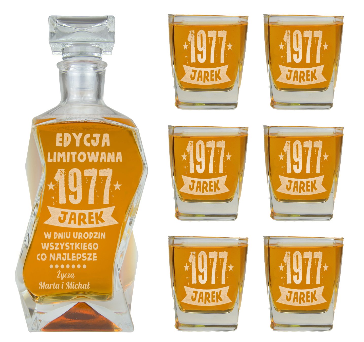 

Karafka Z Grawerem +6 Szklanek Z Grawerem Urodziny