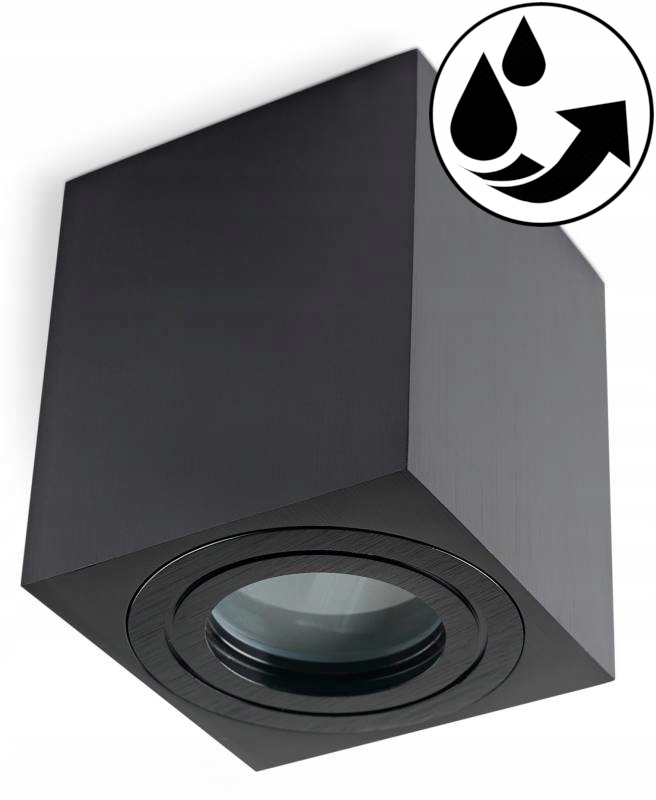 

Lampa Łazienkowa Plafon Wodoszczelna - IP44 Czarna