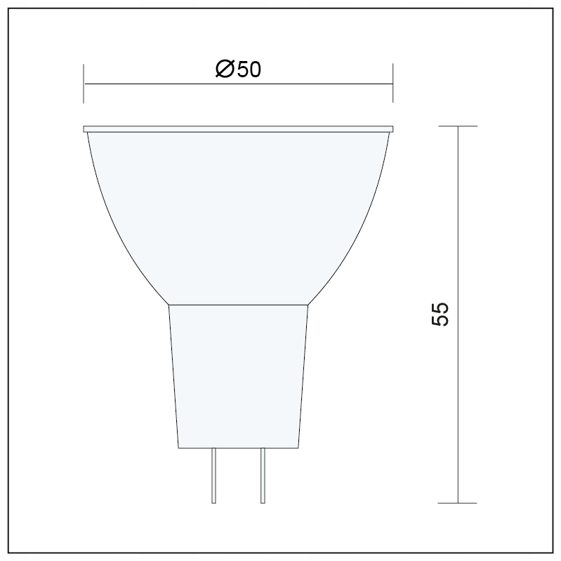 10 x Żarówka LED 2835 SMD MR16 12V 4W=35W b.ciepła Marka Kwazar Luminaire