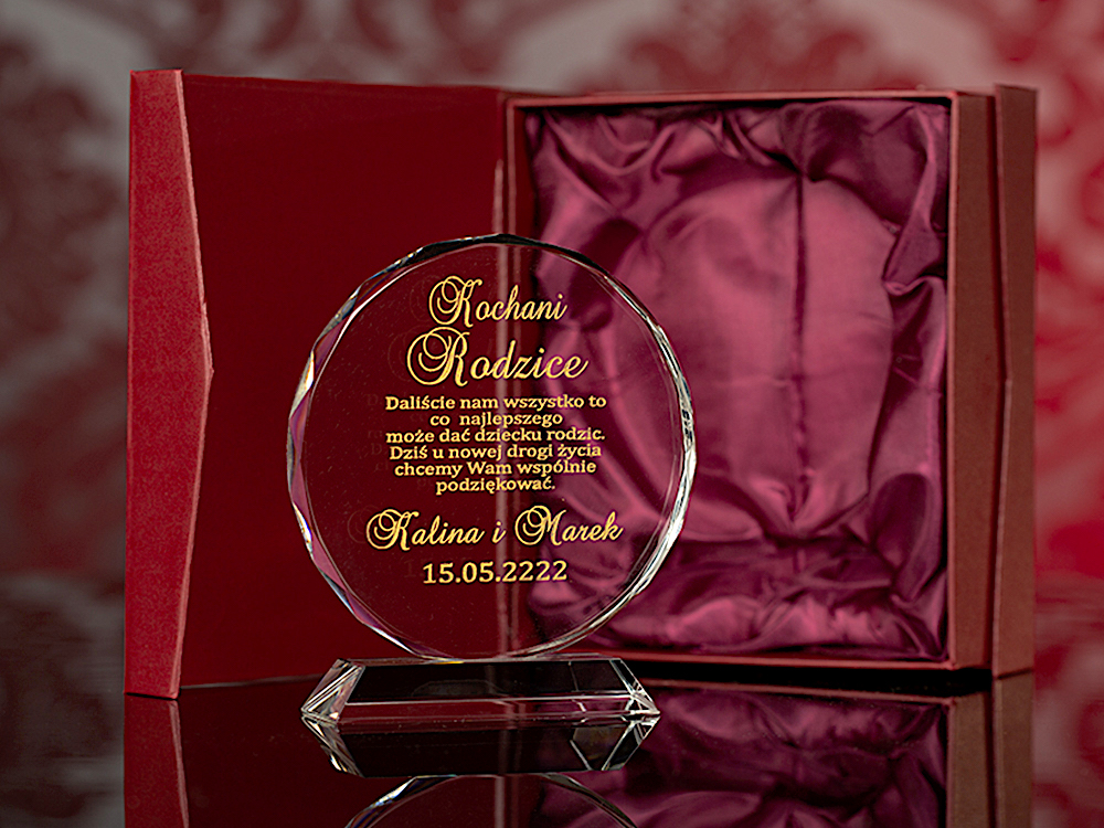 PODZIĘKOWANIE-A RODZICÓW CHRZESTNYCH DZIADKÓW HIT KRYSZTAŁ Marka Grawernia24