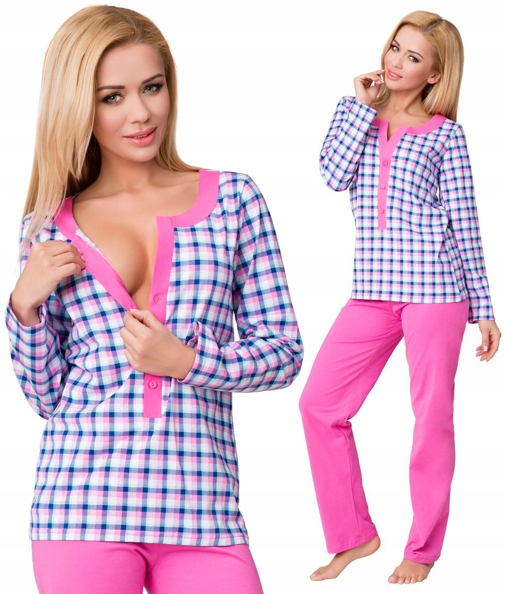 ROZPINANA PIŻAMA NA CIĄŻĘ I DO KARMIENIA DŁ.RĘK S