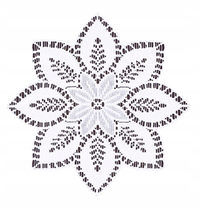 PIĘKNA BIAŁA SERWETKA ŻAKARDOWA O ŚREDNICY 30cm