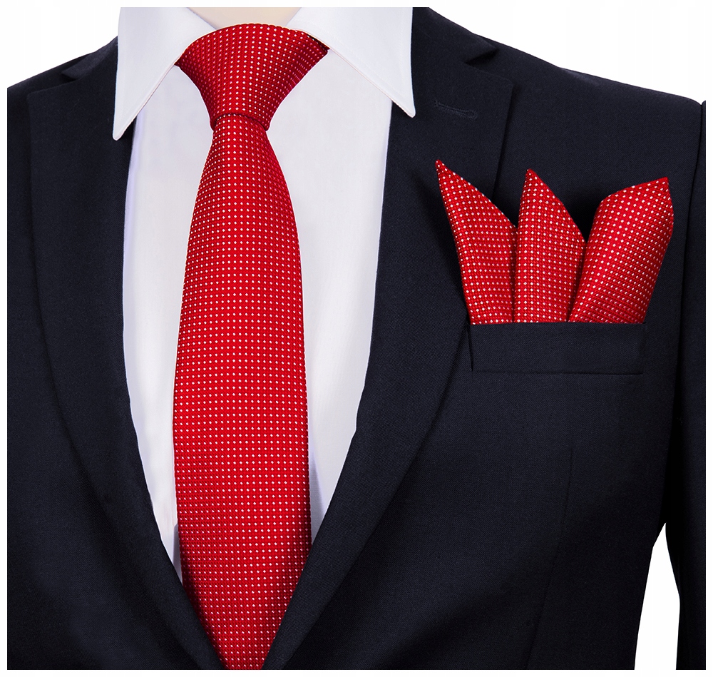 POSZETKA + KRAWAT Żakard Wypustka MIKROFIBRA K117