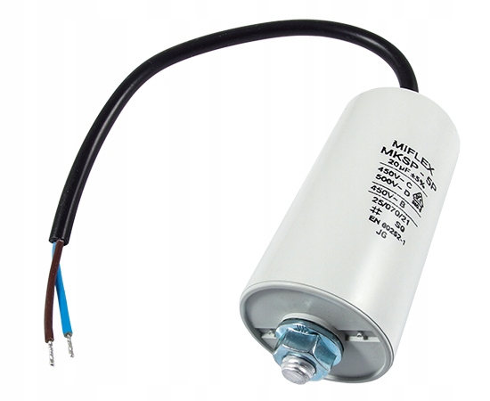 

Kondensator Rozruchowy Silnikowy 20uF 450V Przewod