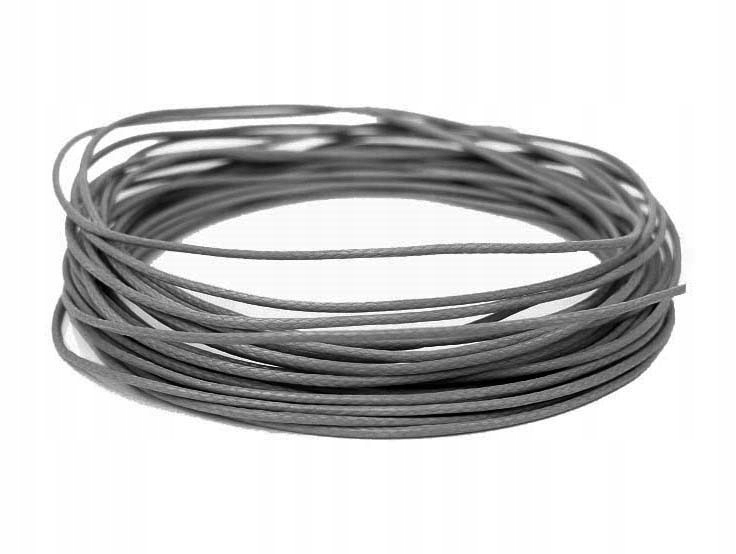 W02 1,5mm Sznurek nylonowy wosk ciemny Szary