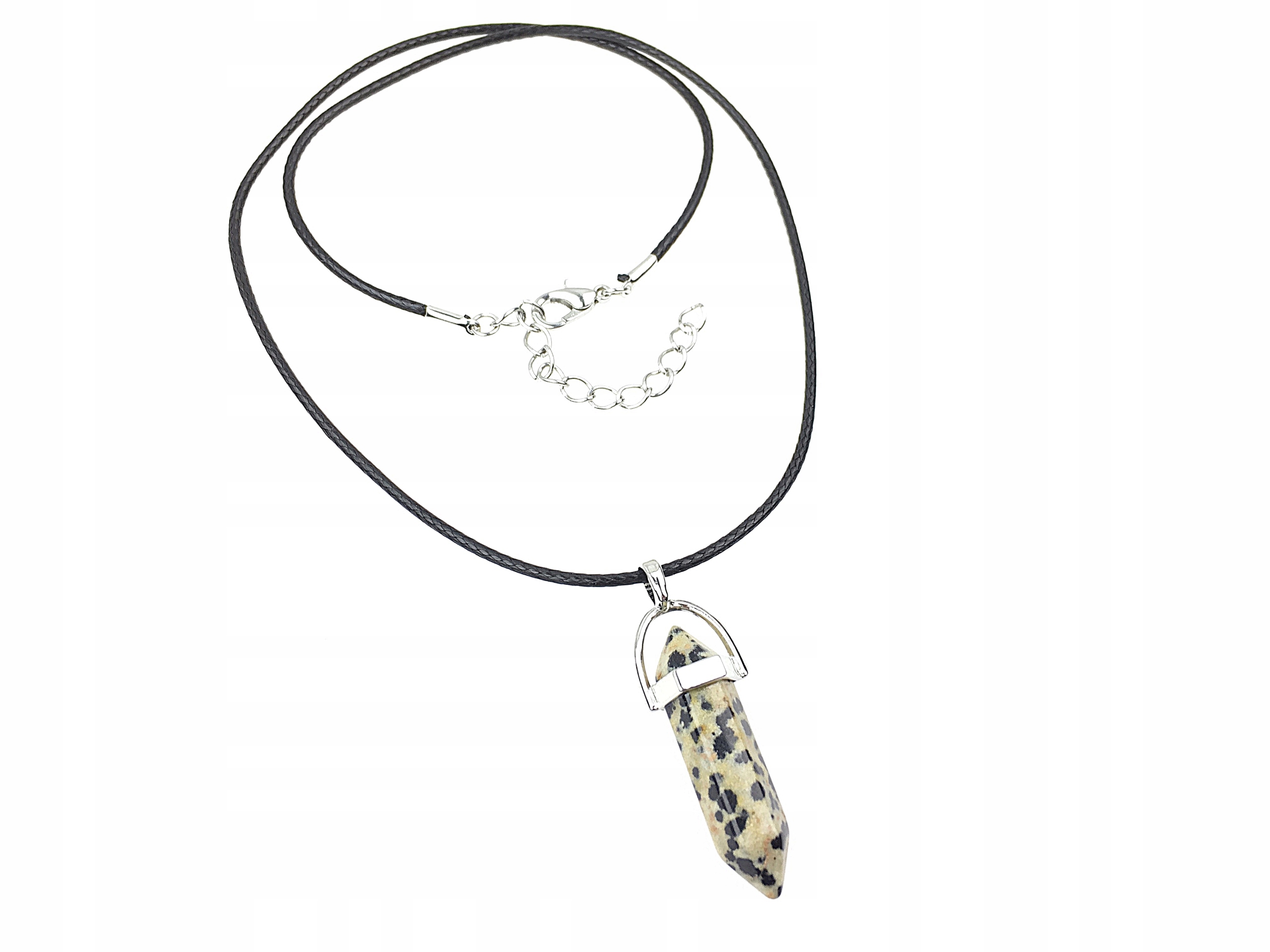 

wisior zawieszka jaspis dalmatyńczyk amulet