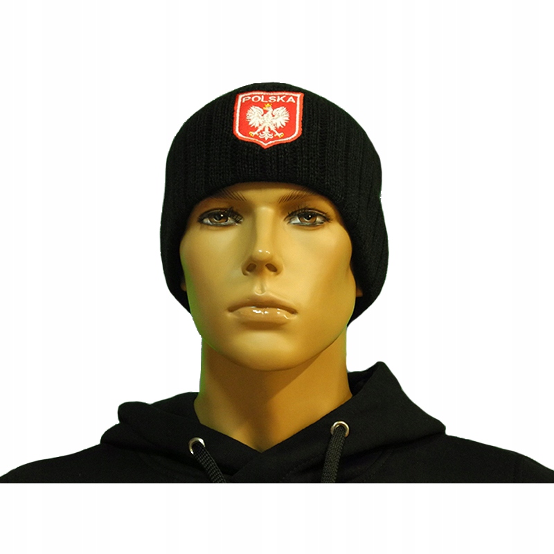 POLSKA GRUBA CZAPKA ZIMOWA DLA KIBICA POLSKI HAFT Rozmiar L