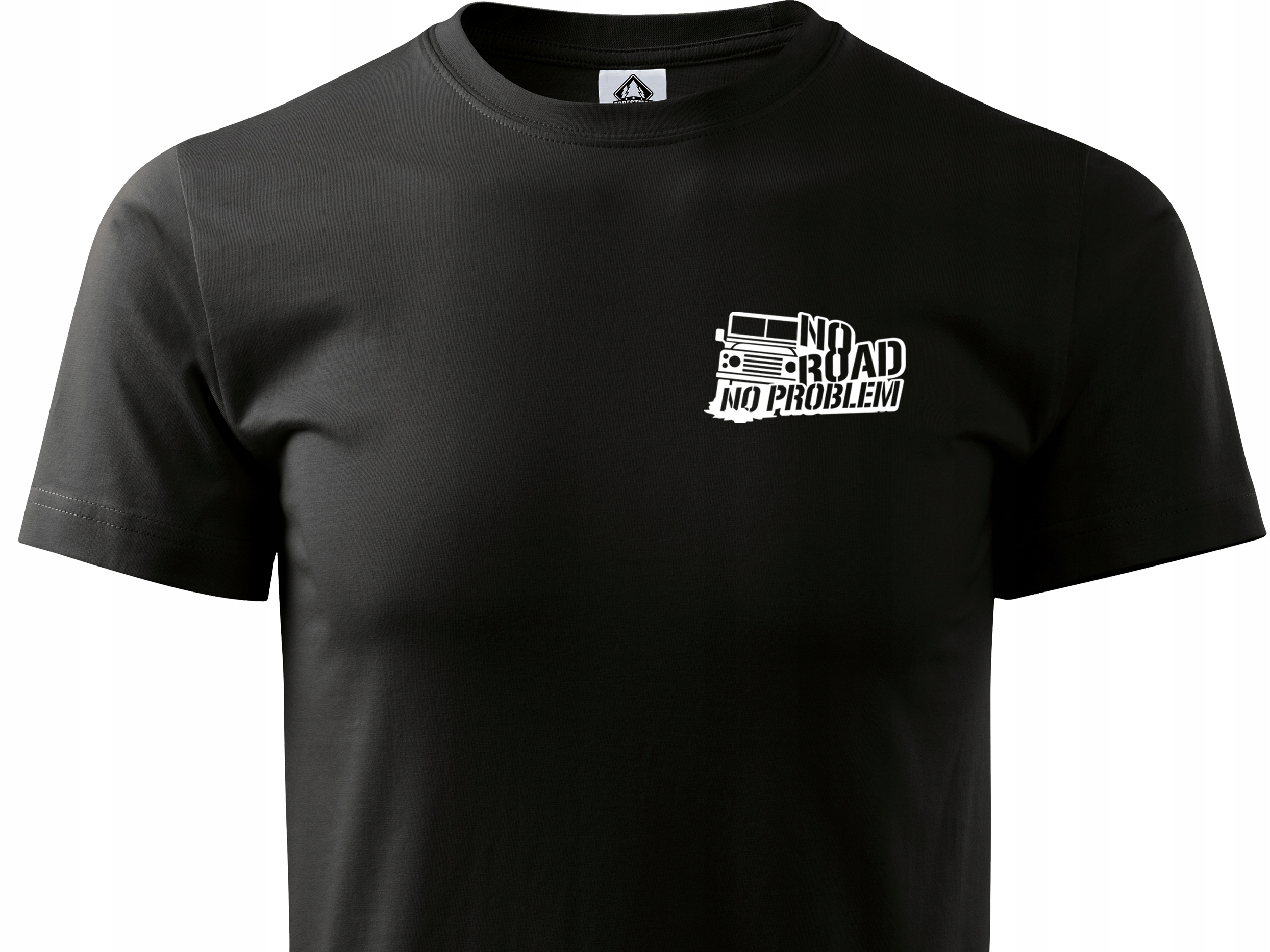 

Czarny T-shirt Off Road nadruk No Road No Problem