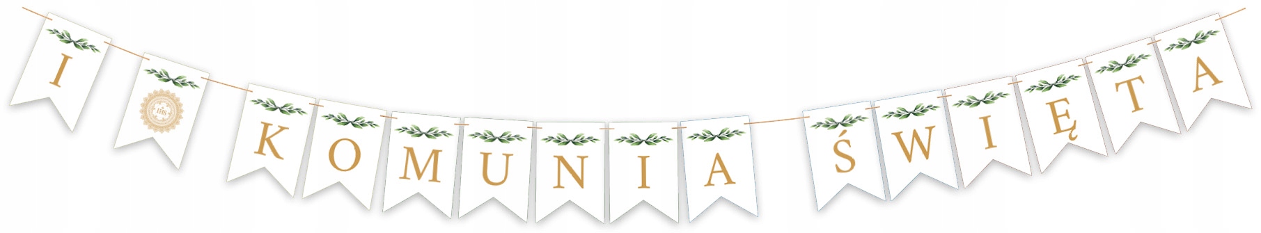 Girlanda Komunijna Ozdobna Baner I Komunia Święta 3m EAN (GTIN) 5901878455594