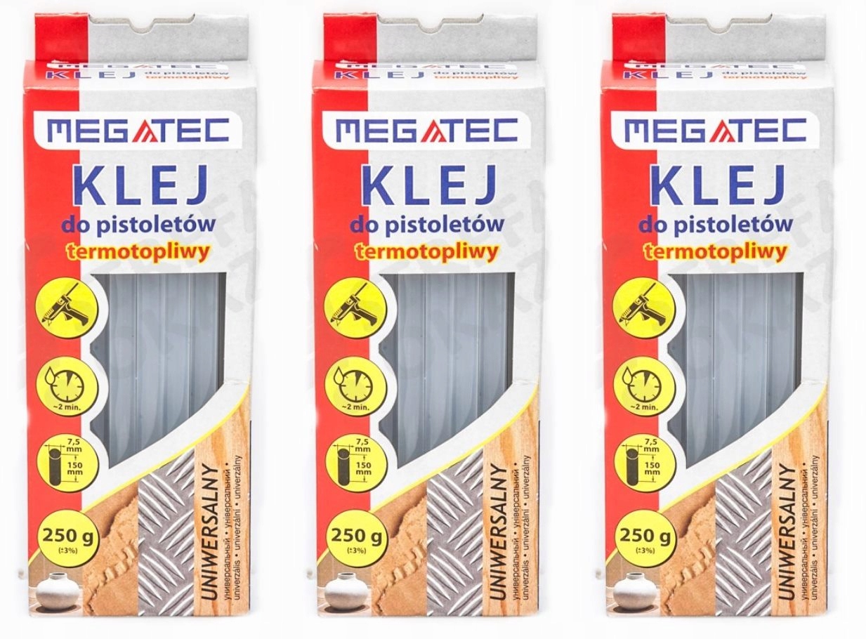 MEGATEC KLEJ PISTOLETU TERMOTOPLIWY 7,5MM x117szt