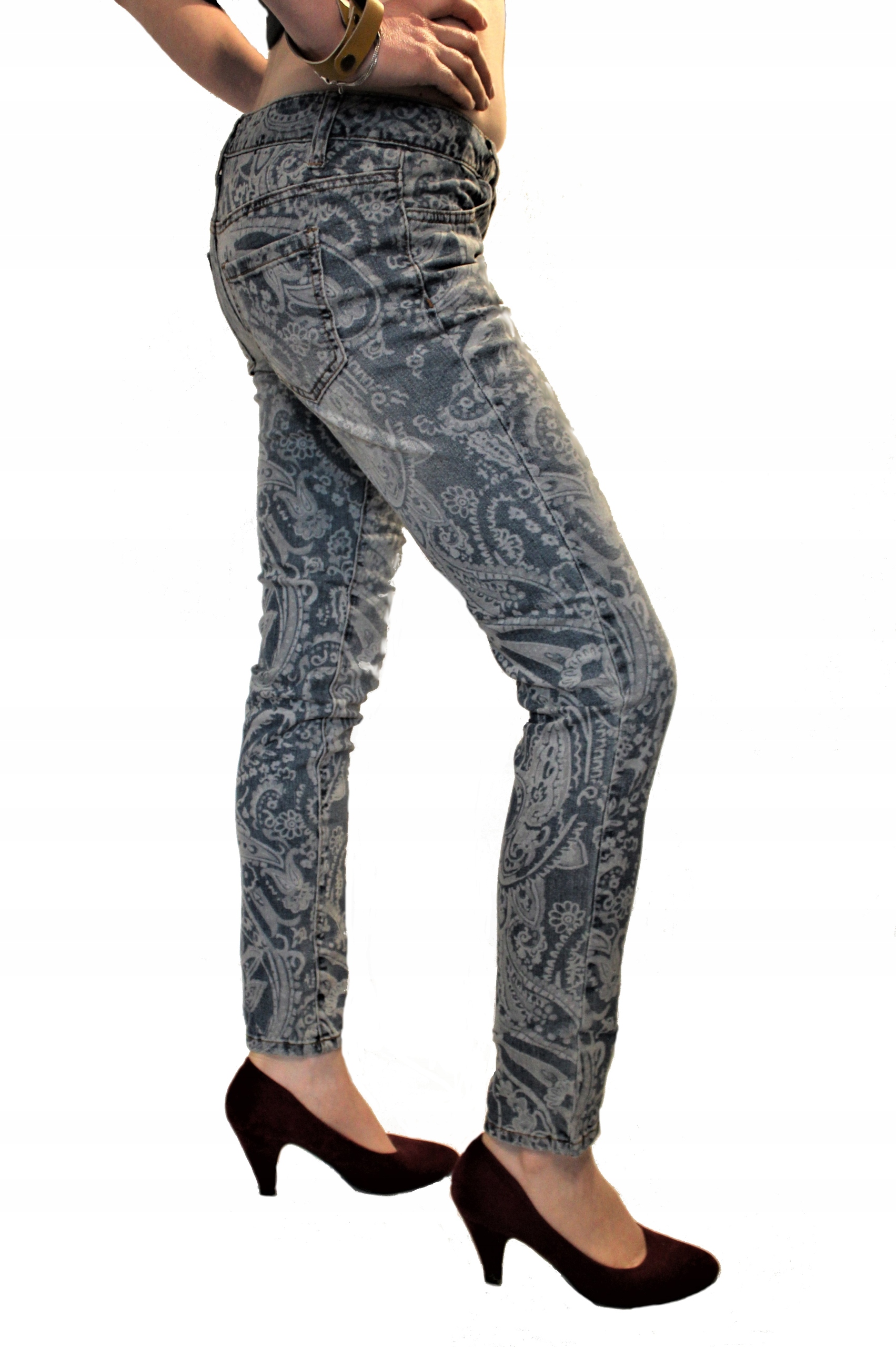 

Rainbow Slim nowe spodnie rurki Cropped 8UK Xs / S