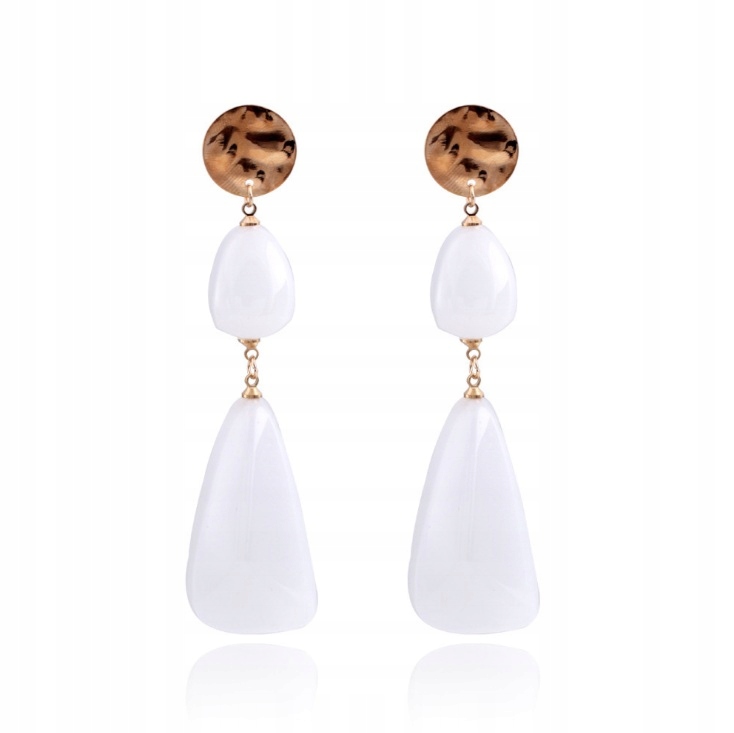 

Kolczyki kamień tribal wiszące długie boho K1044B