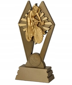 STATUETKA ODLEWANA KOLARSTWO ROWER 17,5cm + GRAWER