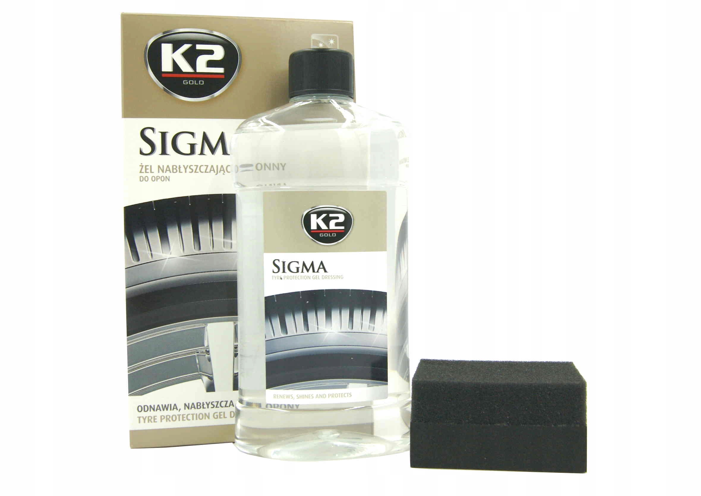 K2 SIGMA ŻEL DO NABŁYSZCZANIA OPON + APLIKATOR