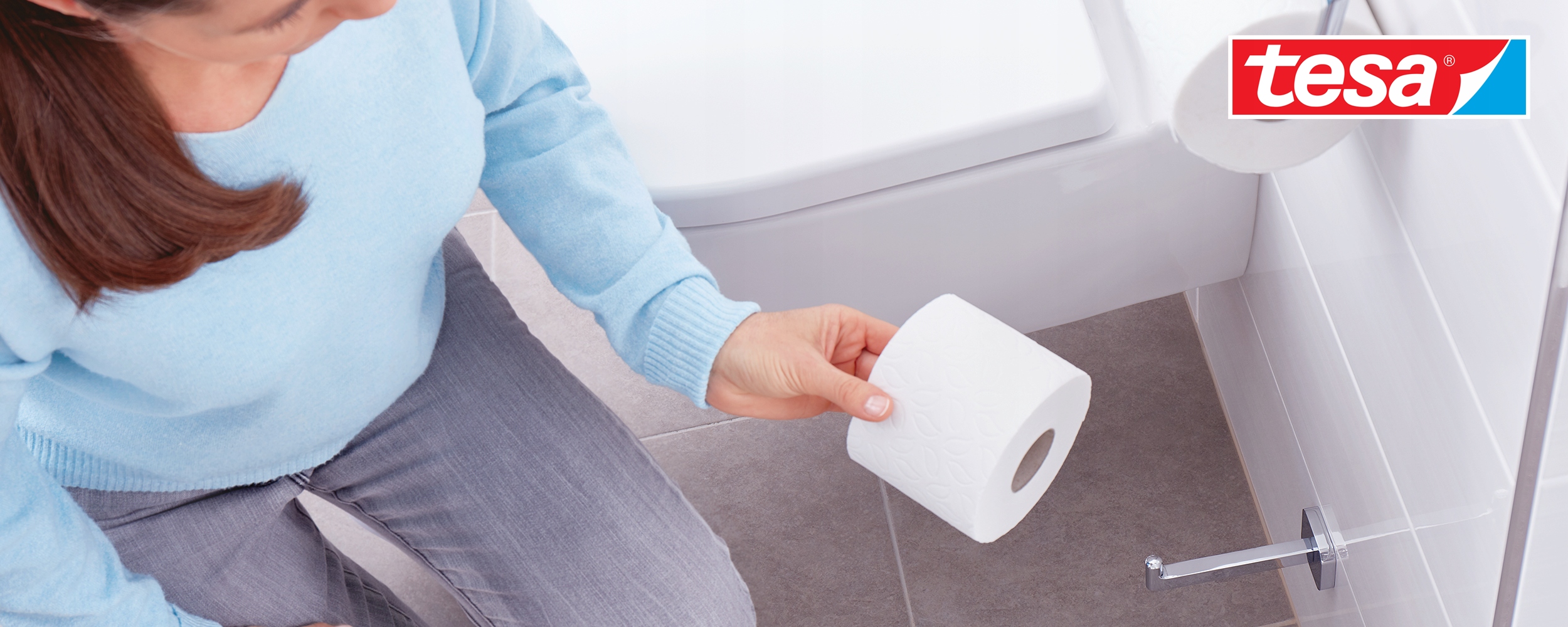 Uchwyt na papier toaletowy BEZ WIERCENIA tesa EAN (GTIN) 4042448455192