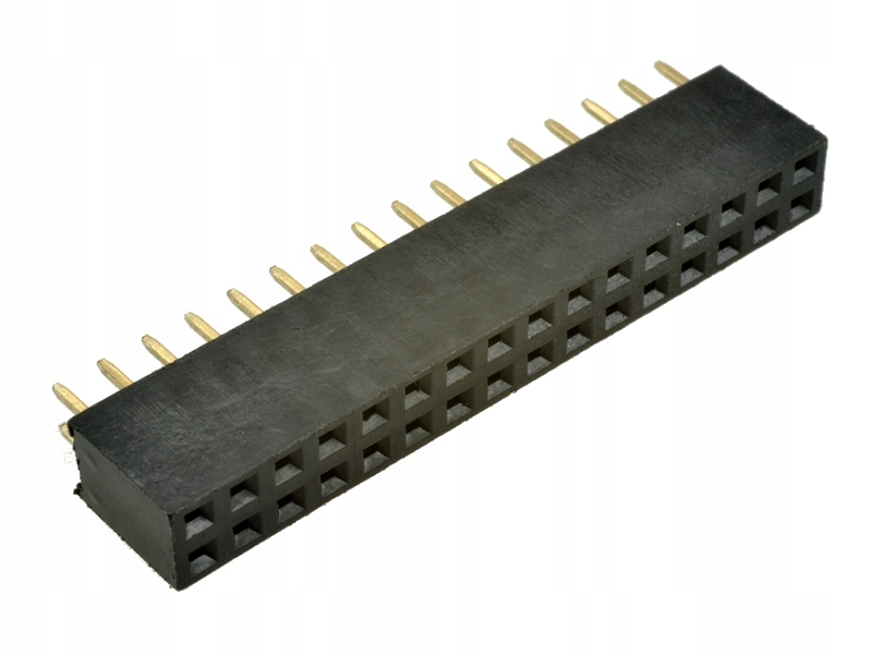 

Listwa kołkowa 2x16 pin R=2,54 Gold Pin gniazdo