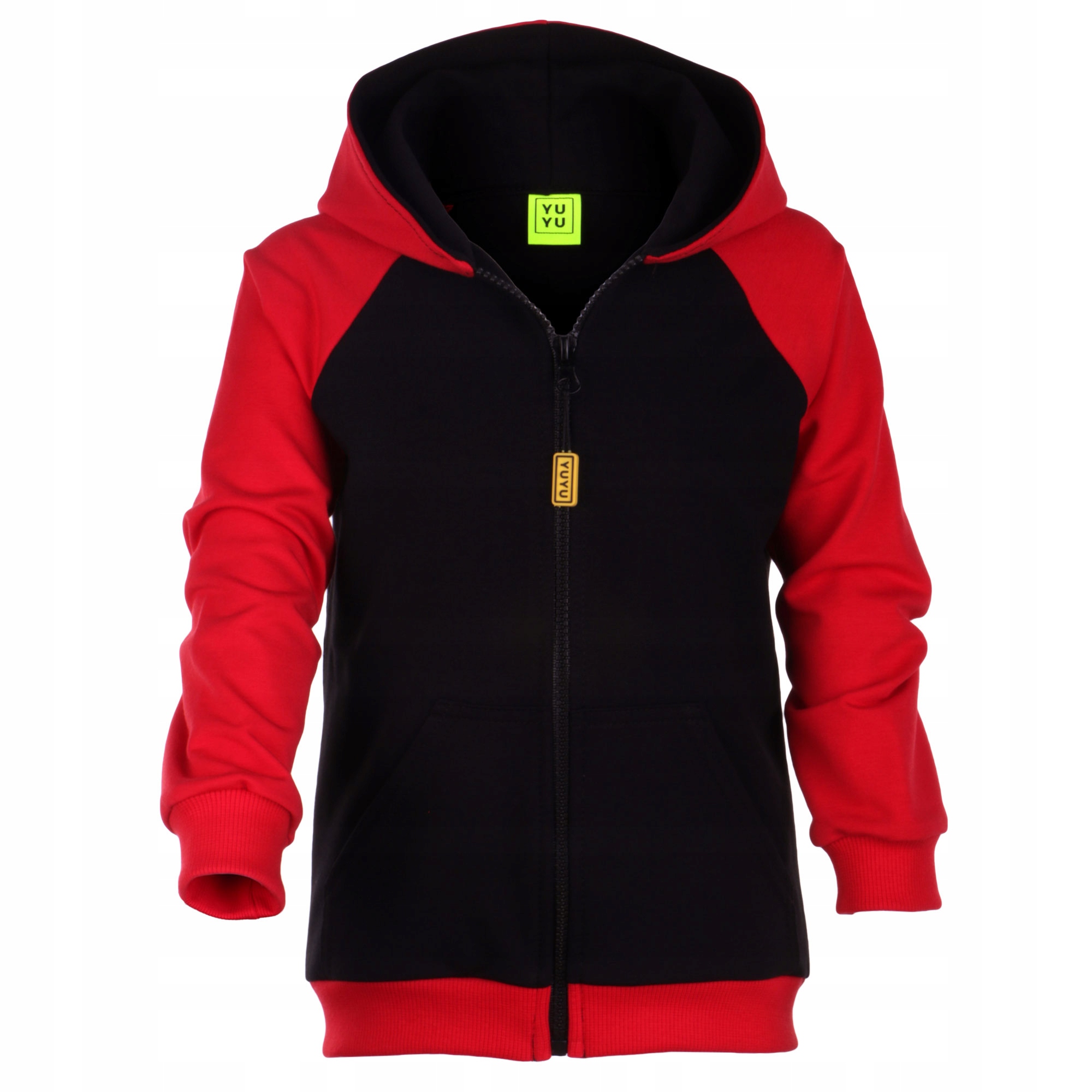 

Bobas Bluza Kaptur Czarna+czerwony + Zamek 128/134