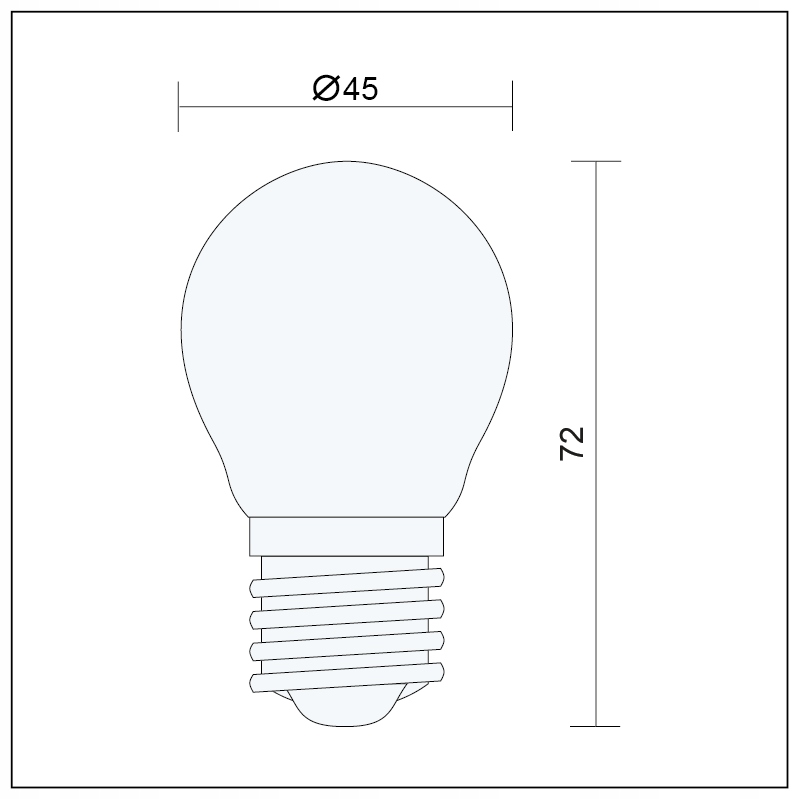 Żarówka LED E27 Filament 4W MLECZNA KULKA b.ciepła Rodzaj gwintu E27