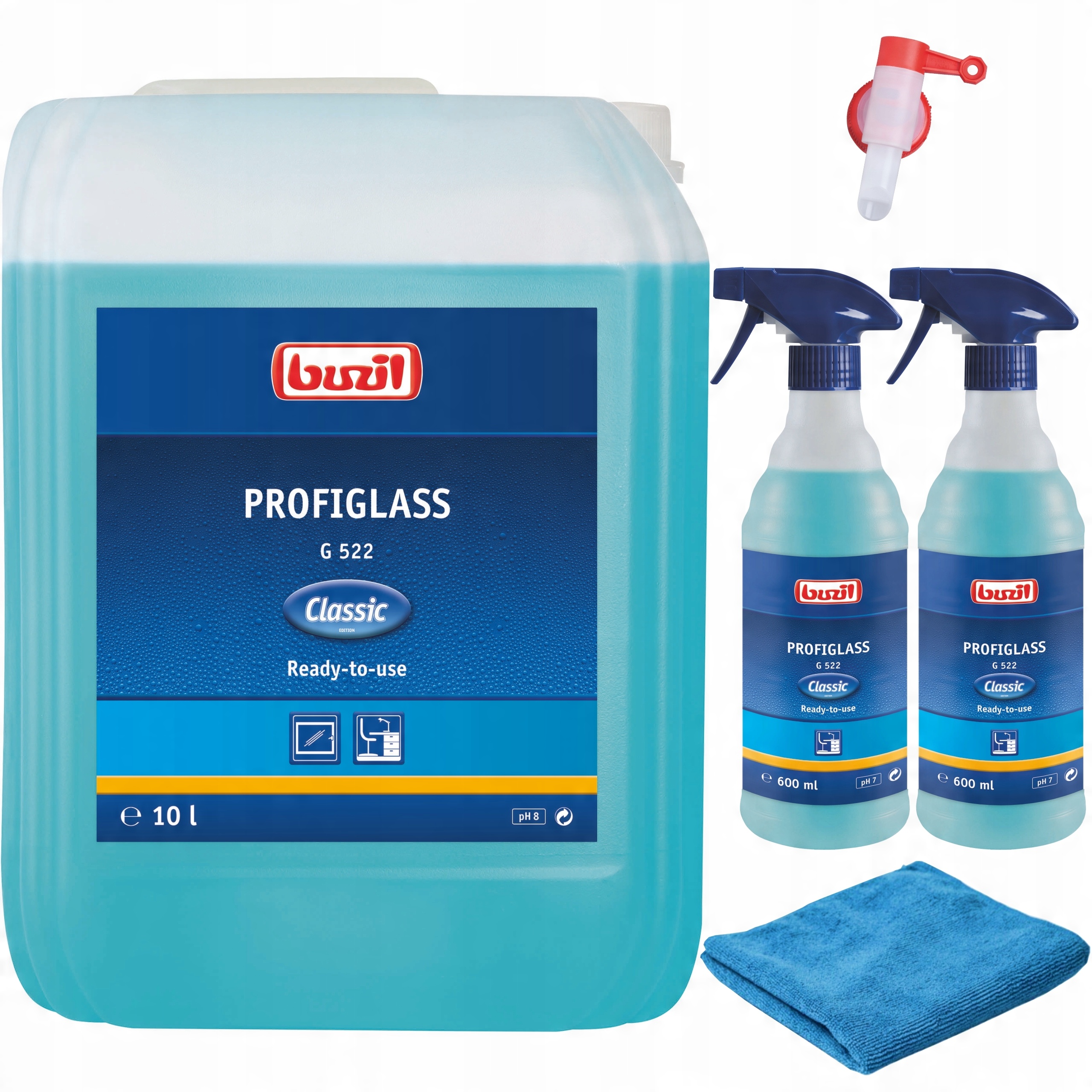 

Płyn do mycia szyb okien Buzil G522 2x0,6l + 10l