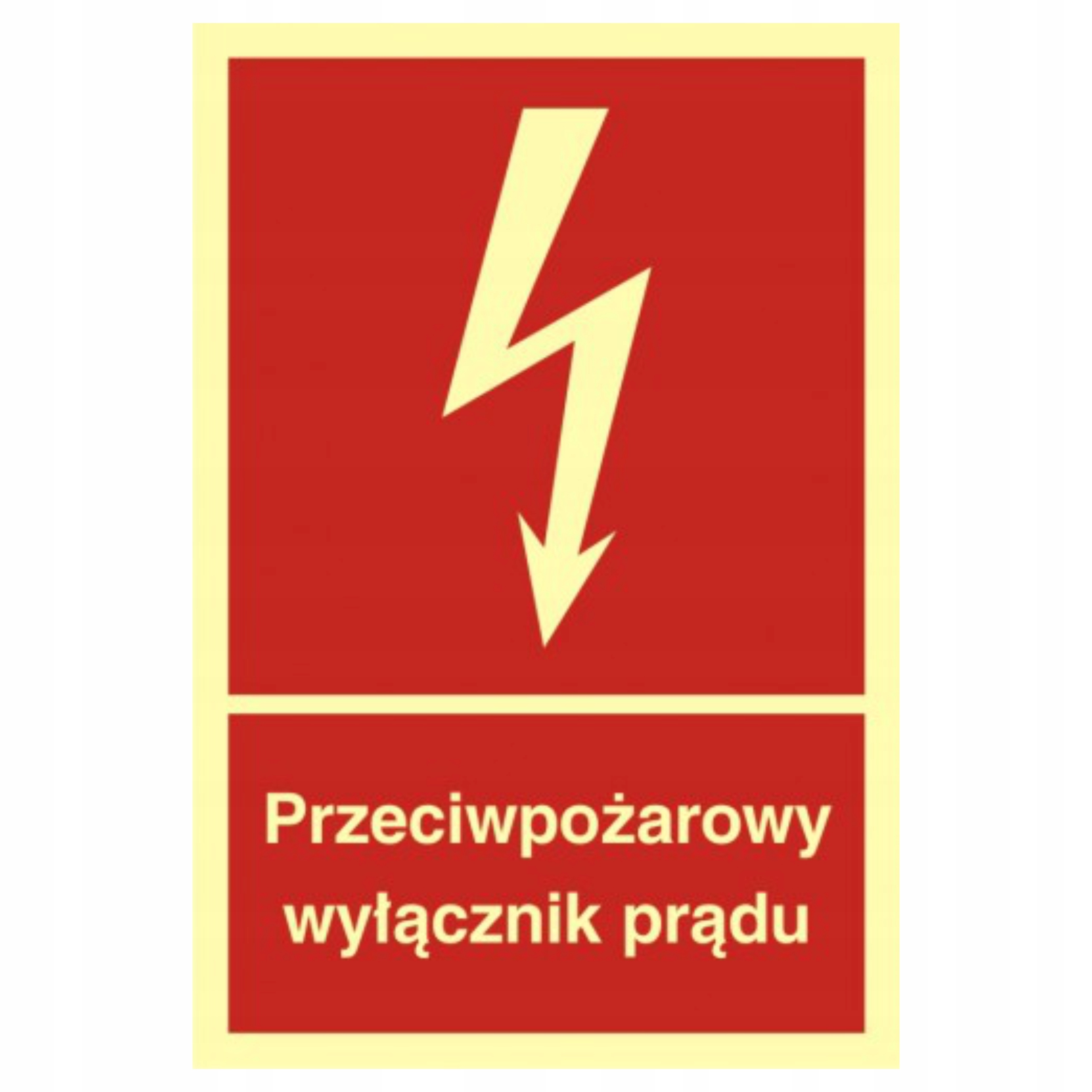 

Znak Bhp Pcv świecący Przeciwpożarowy wyłącznik