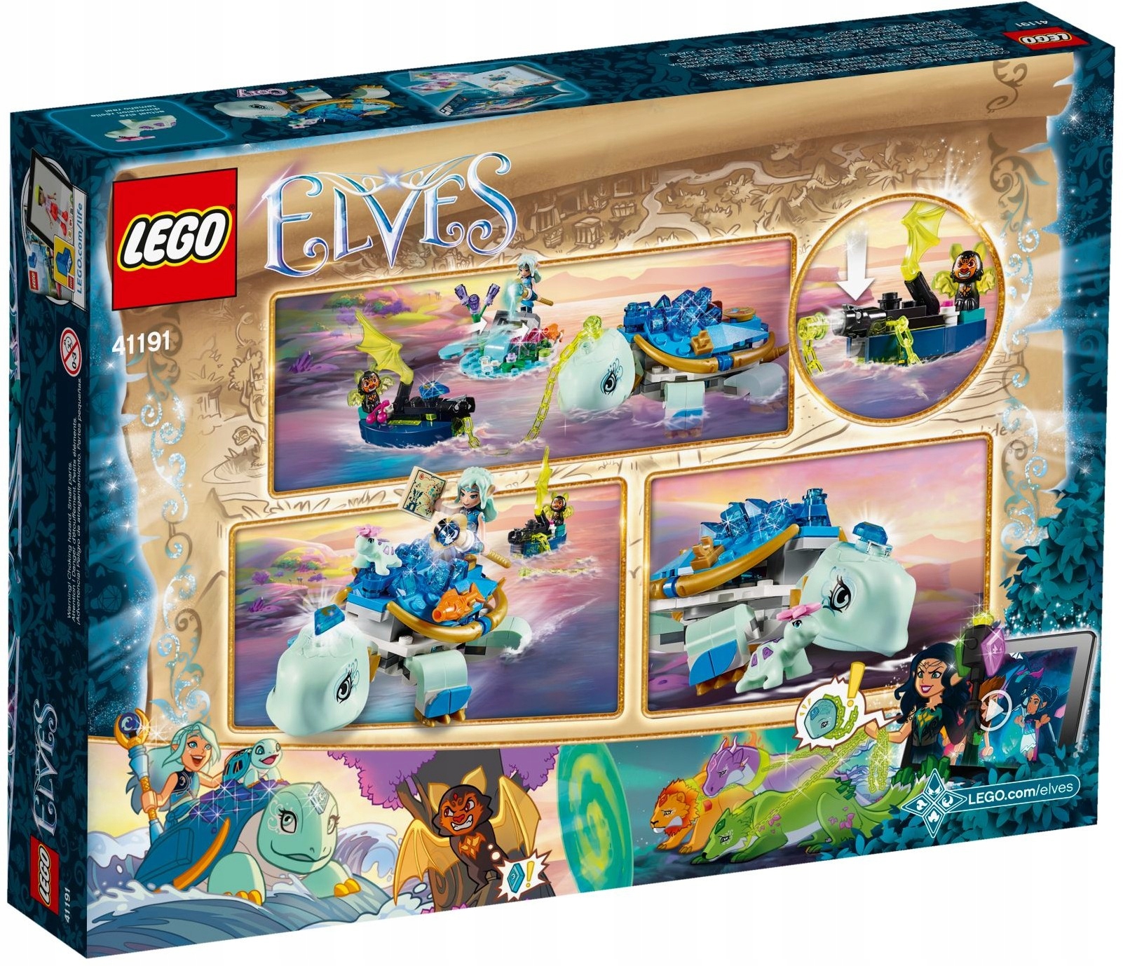 LEGO ELVES 41191 SMOK ŻÓŁW CALYPSO NAIDA NIETOPERZ Marka LEGO