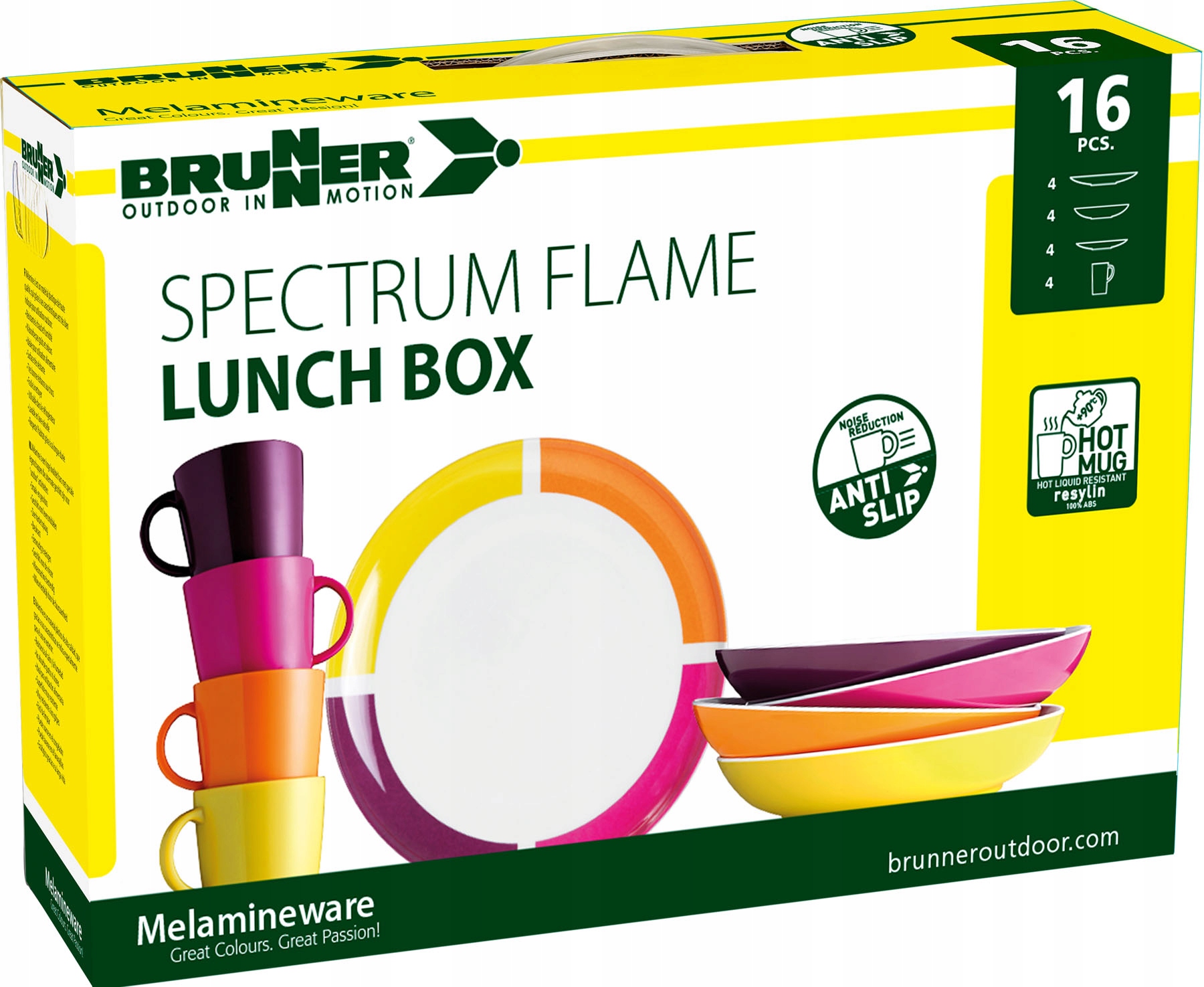 ZESTAW OBIADOWY MELAMINA BRUNNER FLAME 16 SZT Part number 0830155N C1B