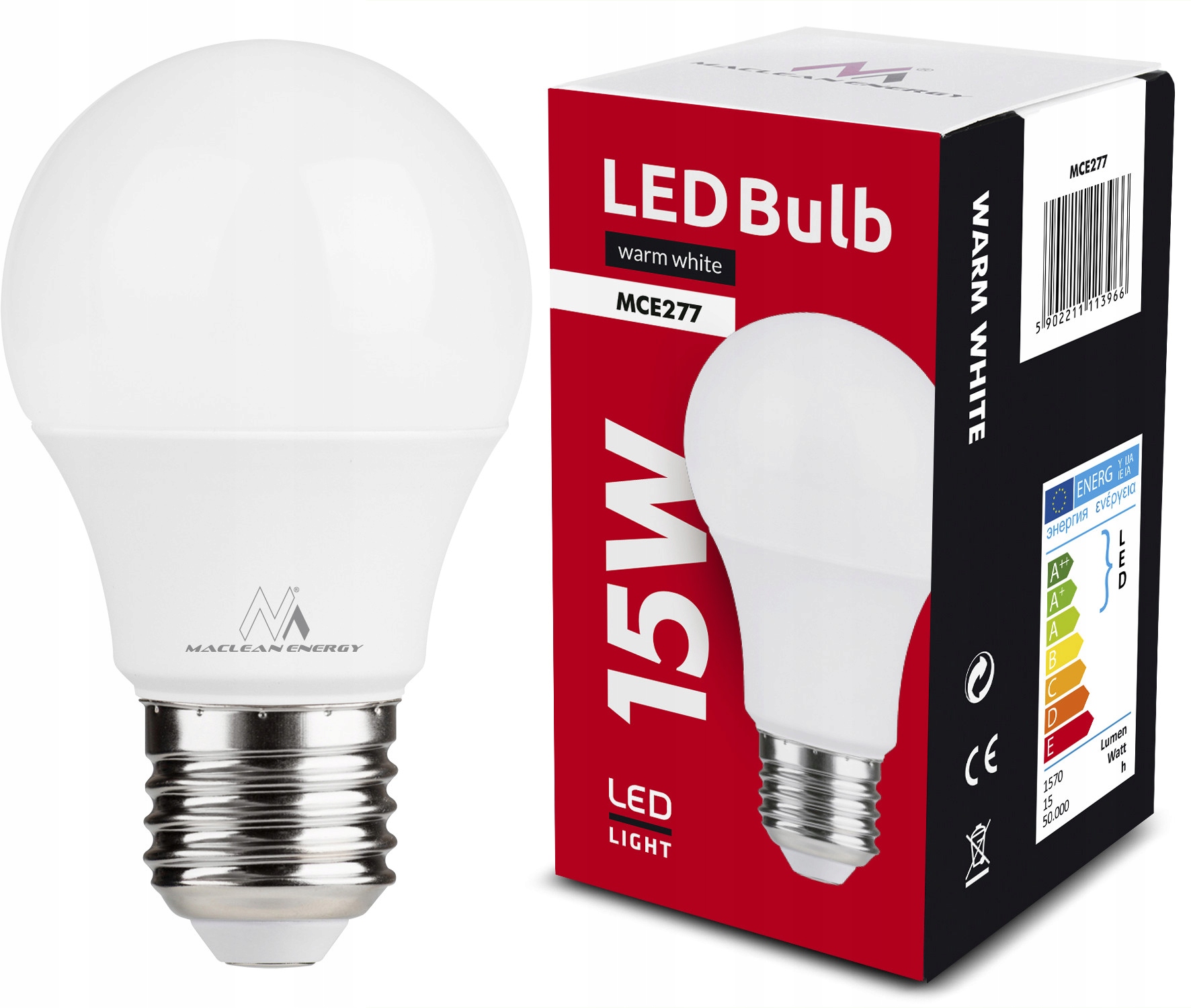 

Żarówka Led E27 15W 1570lm 3000K Ciepła Biała