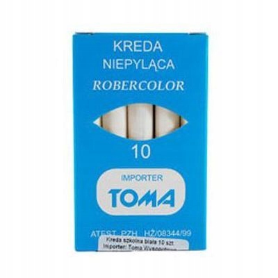 Kreda niepyląca TOMA 10 szt biała
