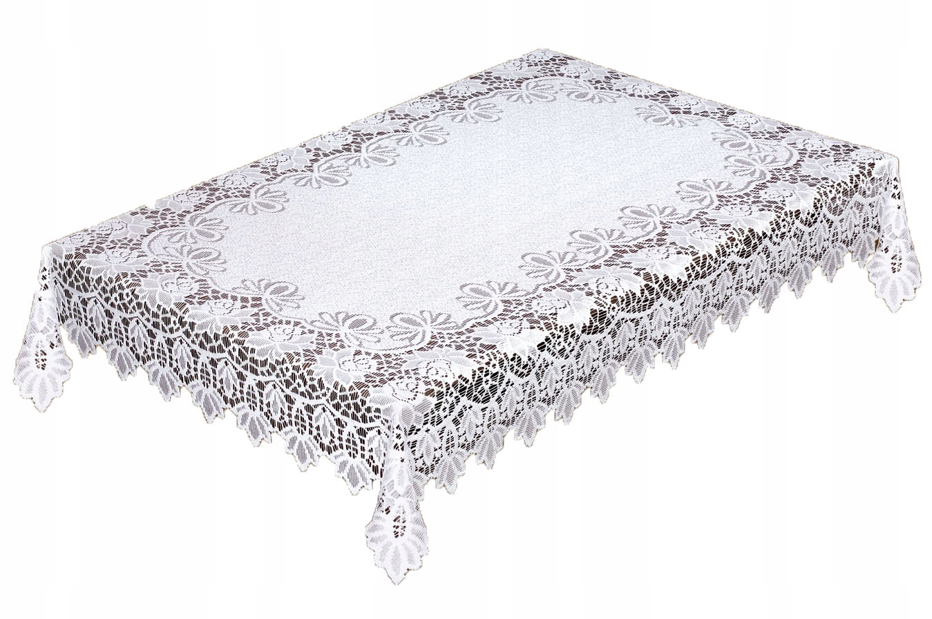

!biały Obrus Żakardowy 20254 Prostokąt 180x130 CM