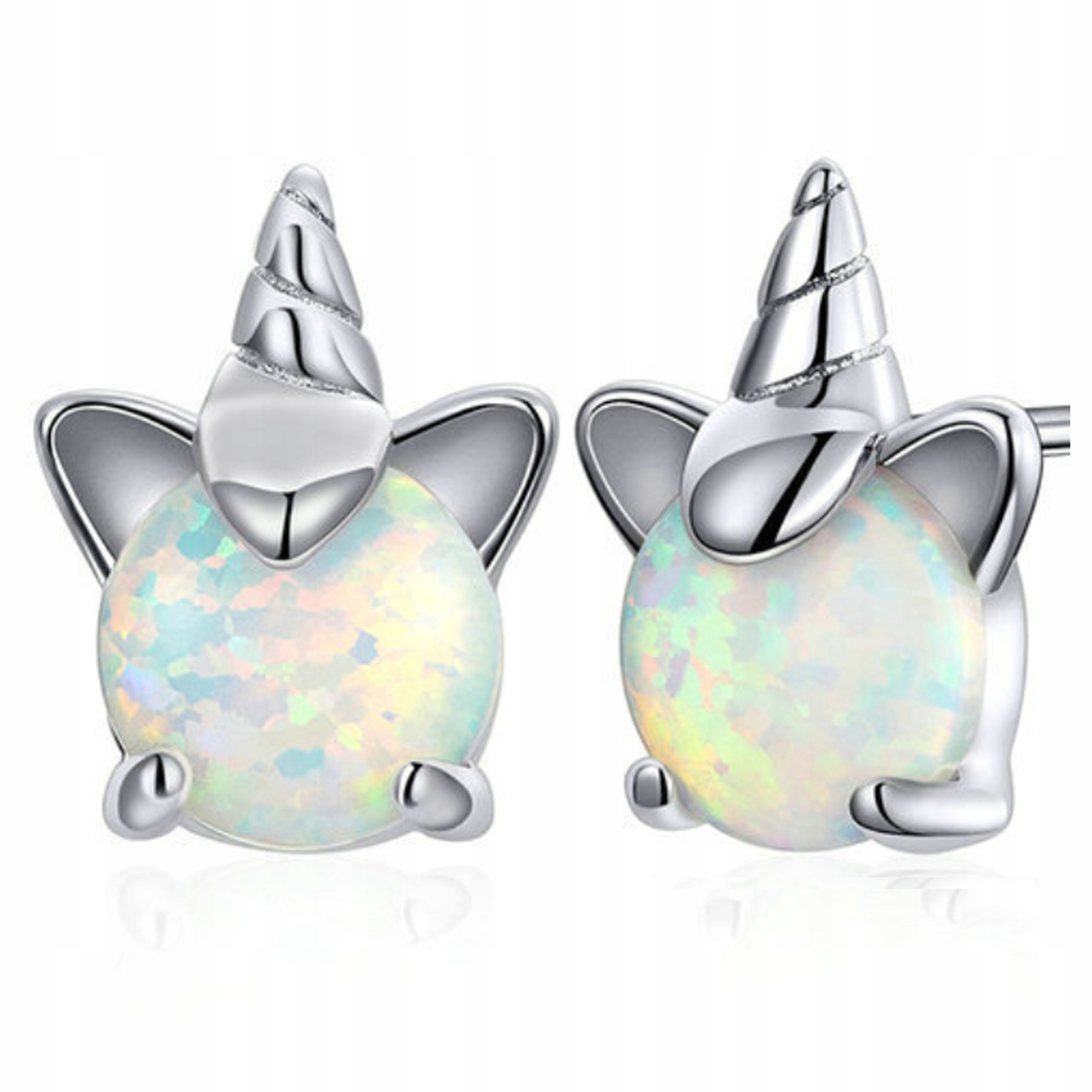 

Kolczyki srebrne Jednorożec s925 Unicorn sztyft