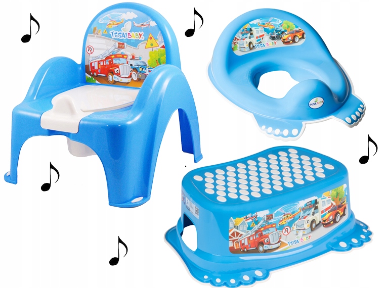 Zestaw TEGA podnóżek + podstawka + nocnik GRAJACY