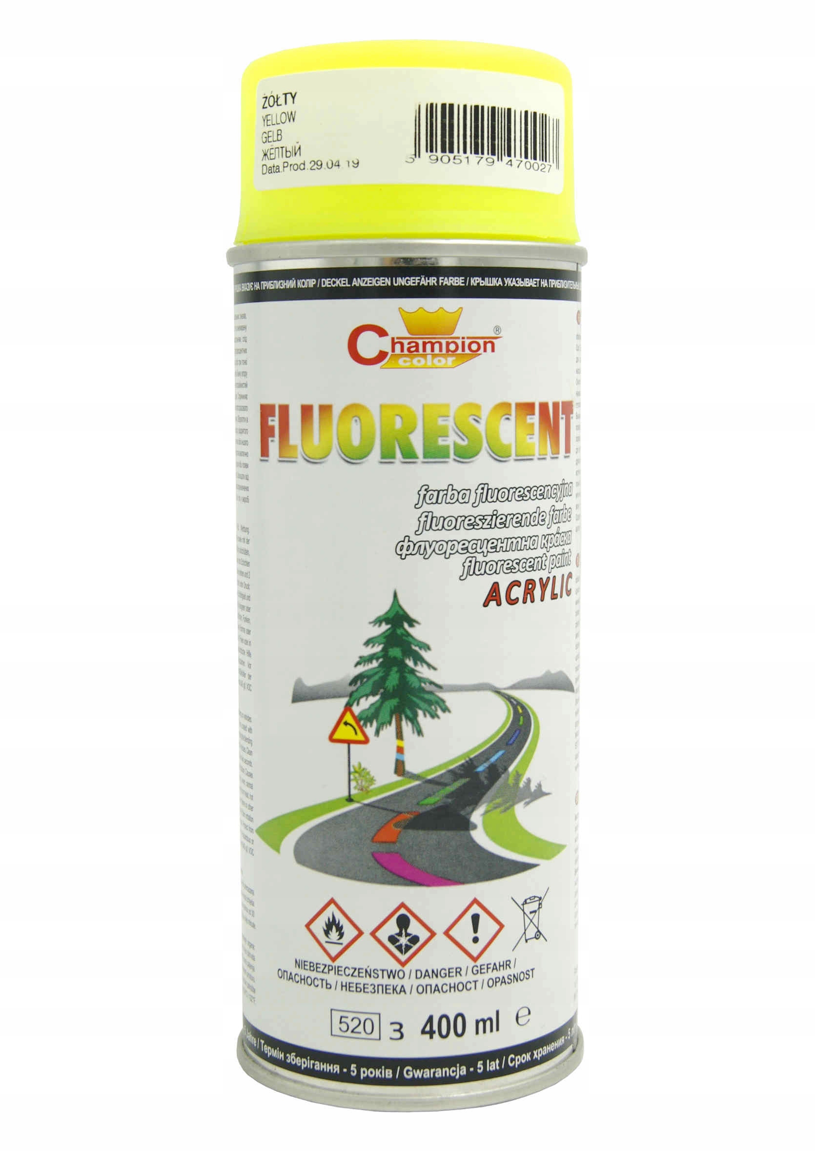 

Champion Farba Fluorescencyjna Żółty Aerozol 400ml