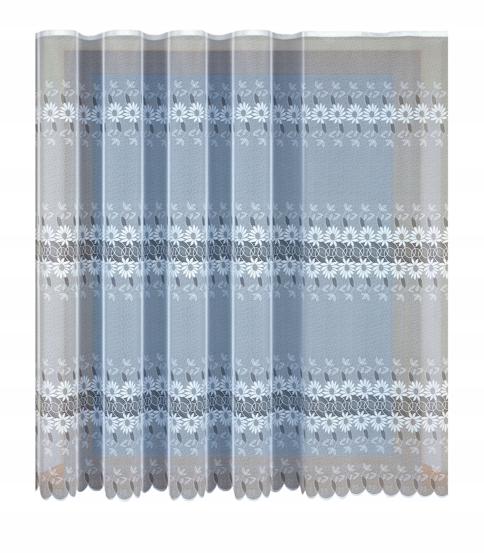 

Biała Firana Metrażowa Żakard 34479 Wys. 115 CM