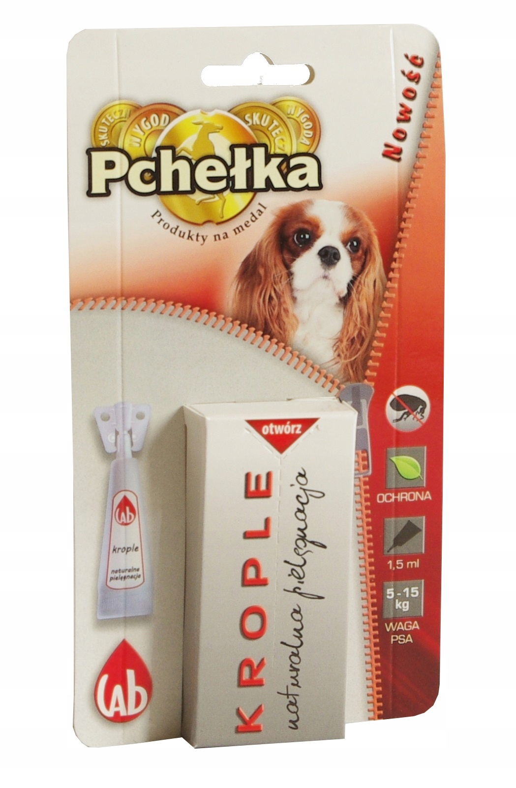 

Pchełka Krople Pchły Kleszcze 1,5ML Psy 5-15 Kg