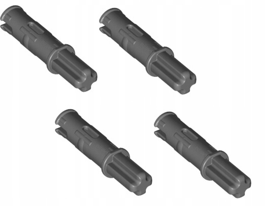 

Lego Technic Pin z ośką ciemny szary 11214 4szt
