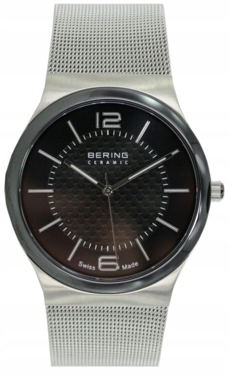Klasické pánské hodinky na mesh náramku Bering Ceramic 32239-000 Gravírování