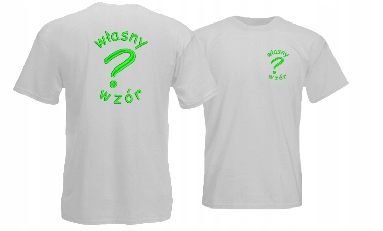 

Koszulka z własnym haftem, logo firmy nadruk