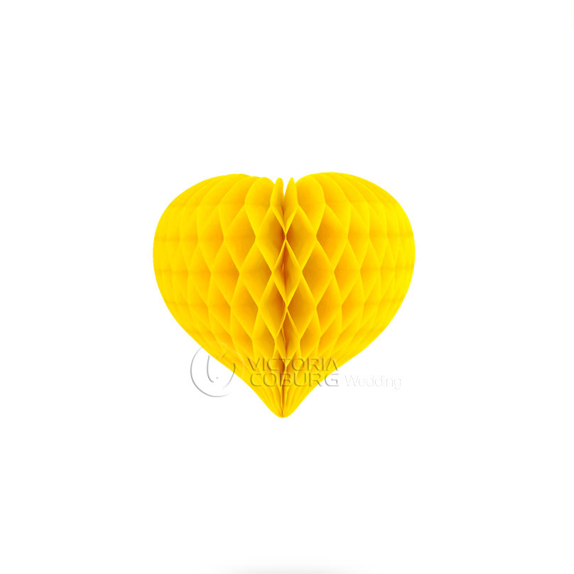 

Lampion Plaster Miodu Serce Żółty 20cm Honeycomb
