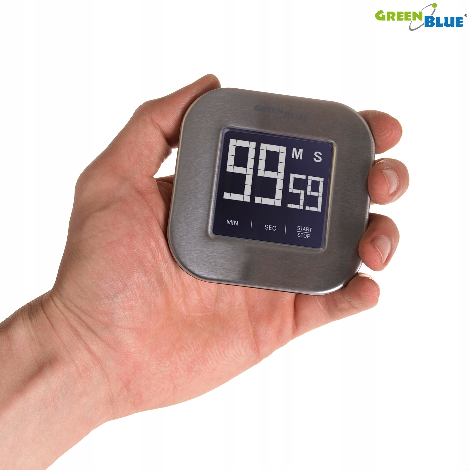 TIMER MINUTNIK STOPER MAGNETYCZNY 100 MINUT DOTYK. Kolor odcienie szarości