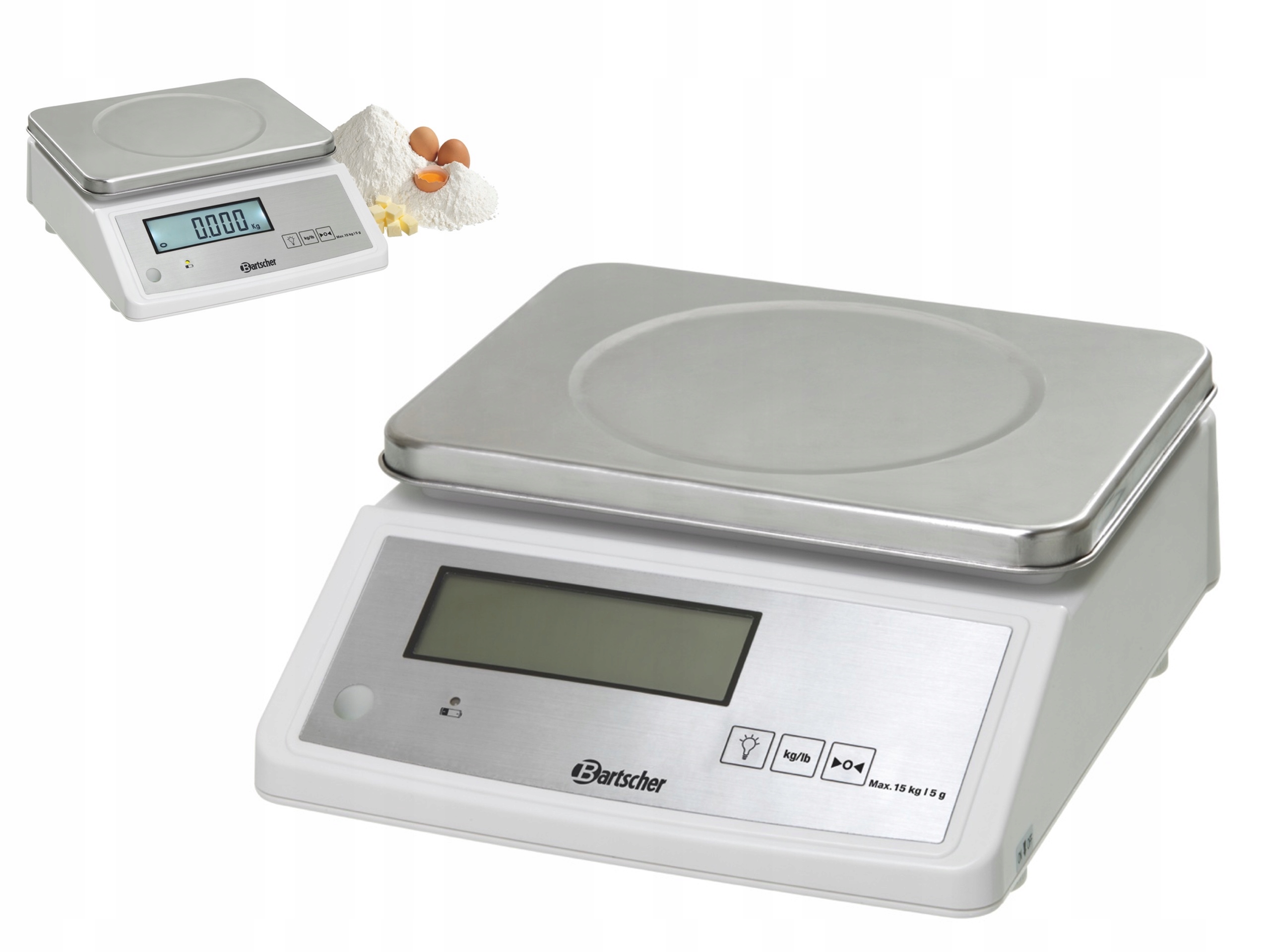 

Waga Stołowa Kuchenna 15kg/5g Akumulator Bartscher