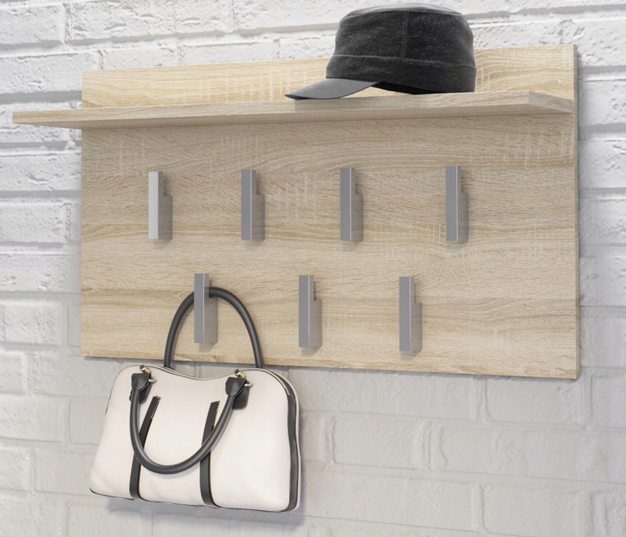 WIESZAK PÓŁKA 2F DĄB SONOMA PRZEDPOKÓJ KORYTARZ Marka TopEshop