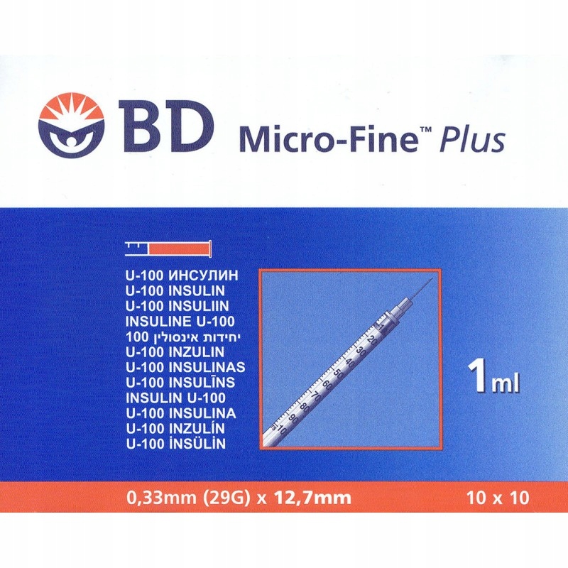 

Strzykawki insulinowe Bd Micro-Fine 29G x 12,7 1ml