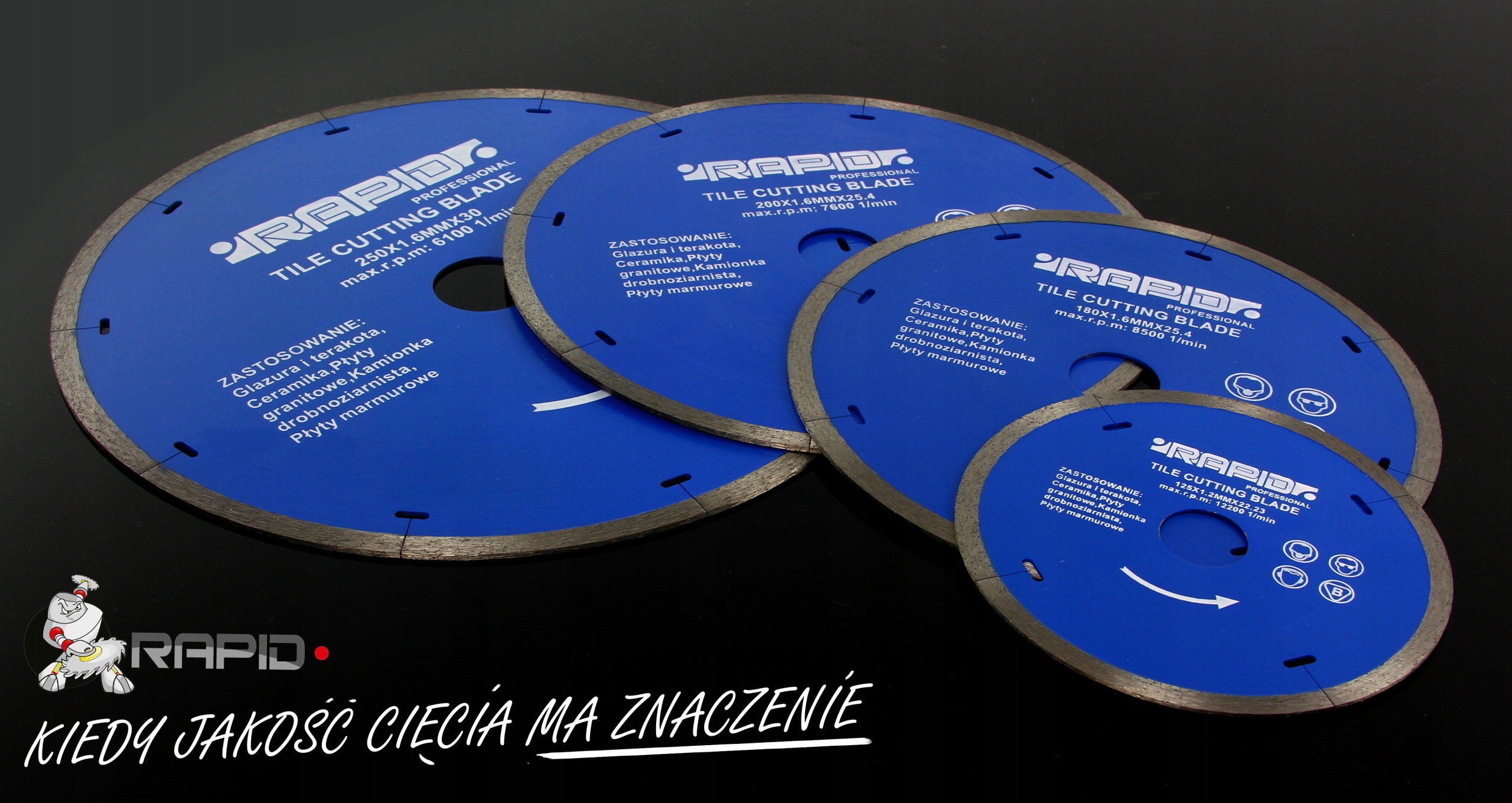 TARCZA DIAMENTOWA 125 MM LASER RAPID PROFFESIONAL Zastosowanie ceramika