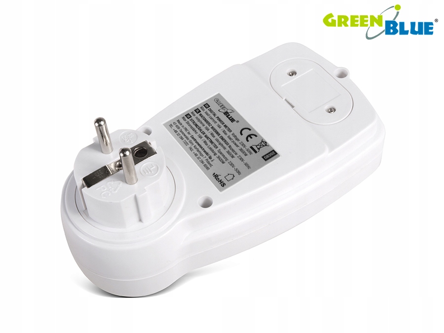 WATOMIERZ LICZNIK ENERGII MIERNIK DO ZUŻYCIA PRĄDU MOCNY GreenBlue GB202 Rodzaj wyświetlacza LCD