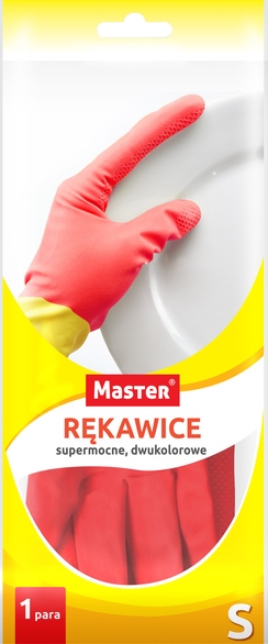 RĘKAWICE GOSPODARCZE GUMOWE FLOKOWANE BAWEŁNĄ S