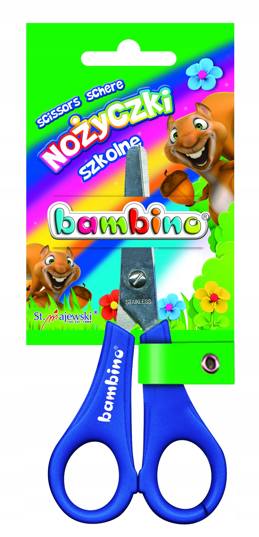 

Nożyczki Bambino 13 cm szkolne z podziałką