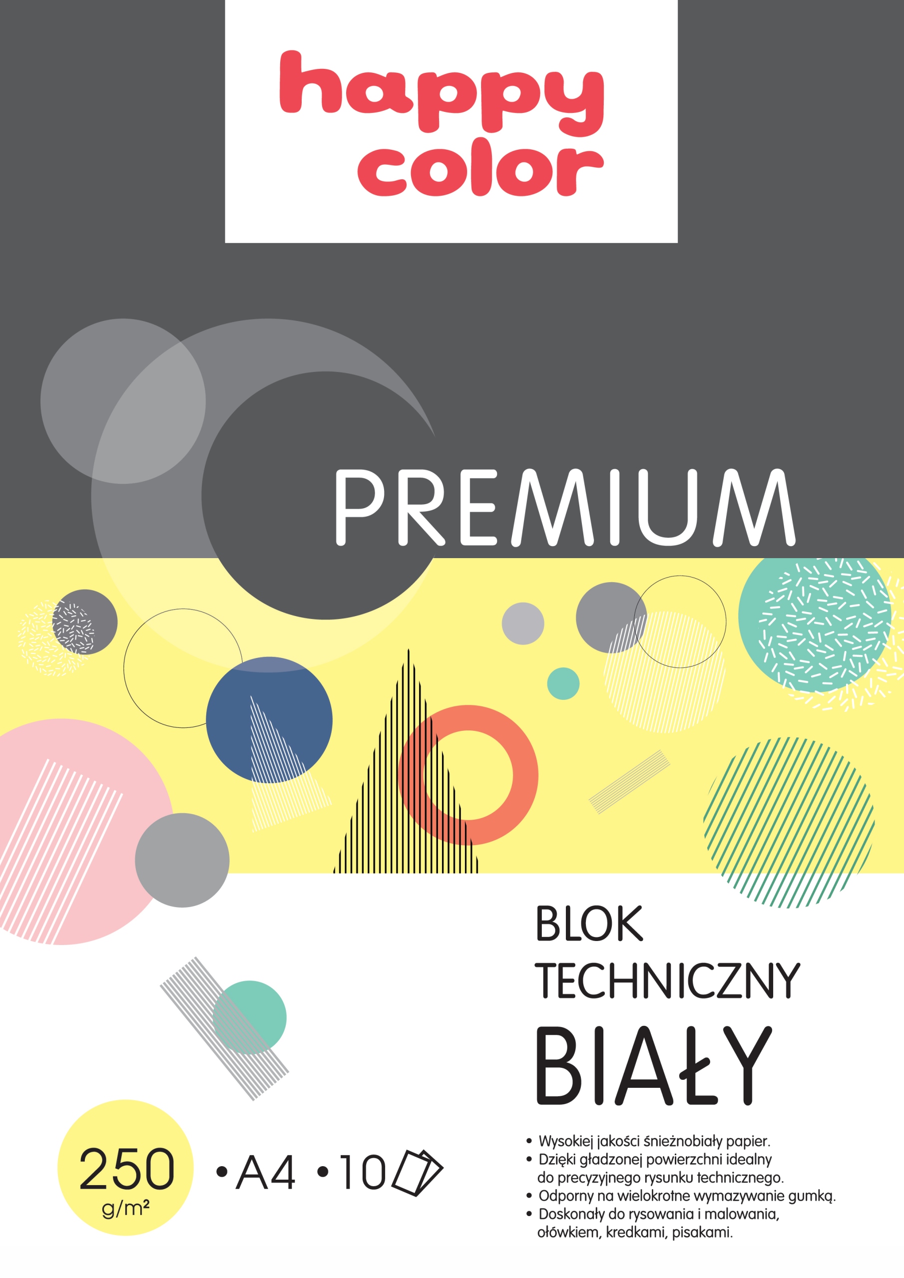 

Blok Techniczny A4 10k 250g Biały Premium