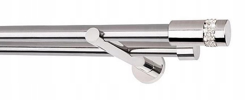 KARNISZE METAL. PODW.19/19 240CM BEZ KÓŁEK KRISTAL